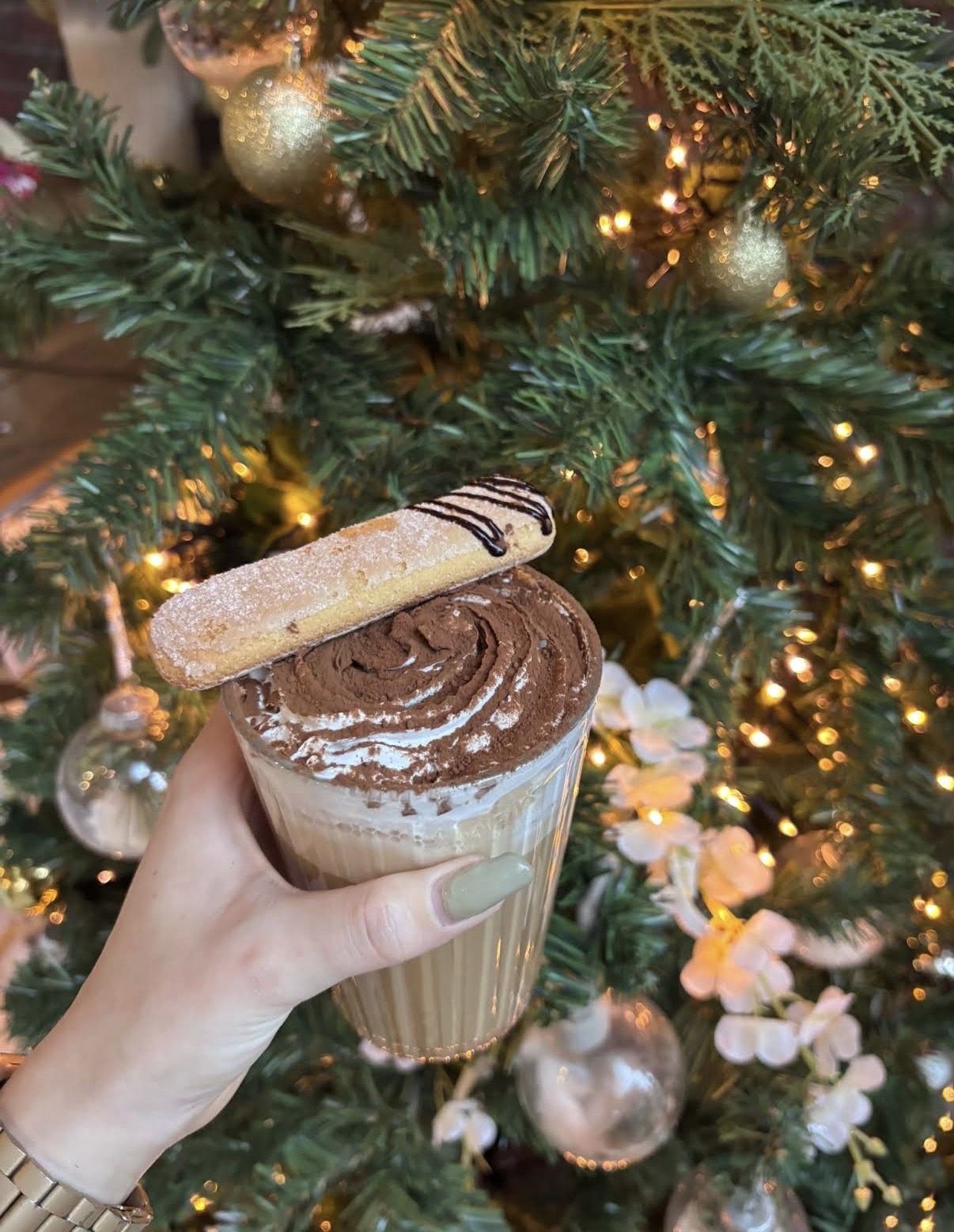 Latte art close-up